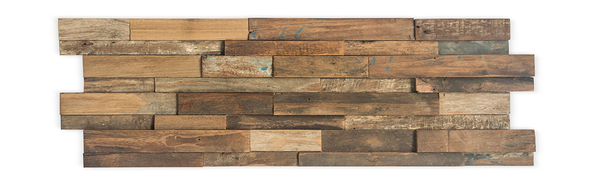 Reclaimed Teak Wooden Feature Wall